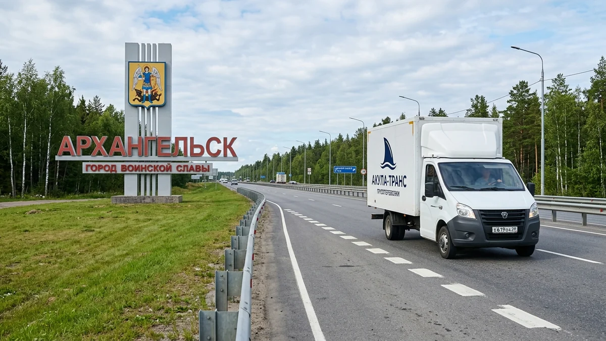 Грузоперевозки Москва - Архангельск автомобильным транспортом компании Акула-Транс