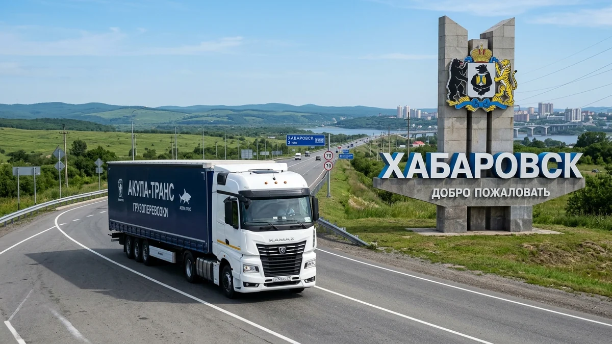Грузоперевозки Москва - Хабаровск автомобильным транспортом компании Акула-Транс