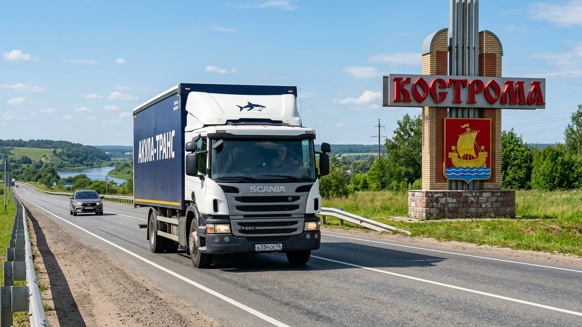 Грузоперевозки Москва - Кострома автомобильным транспортом компании Акула-Транс
