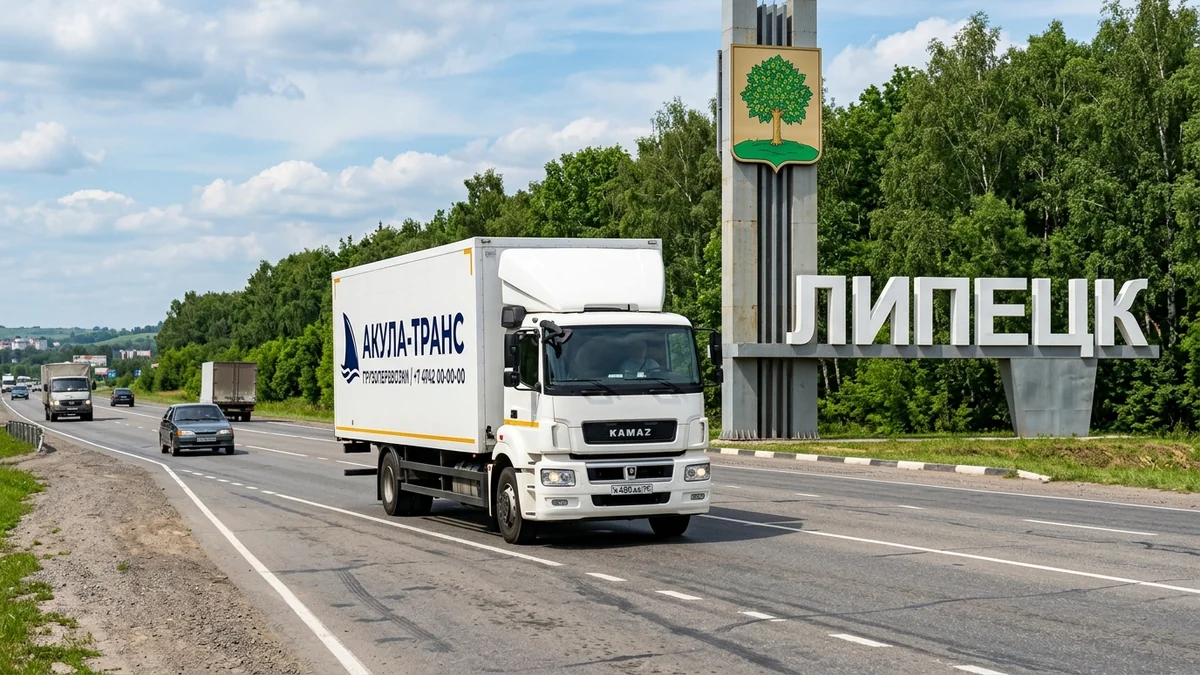 Грузоперевозки Москва - Липецк автомобильным транспортом компании Акула-Транс