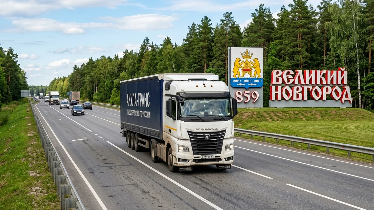 Грузоперевозки Москва - Великий Новгород автомобильным транспортом компании Акула-Транс