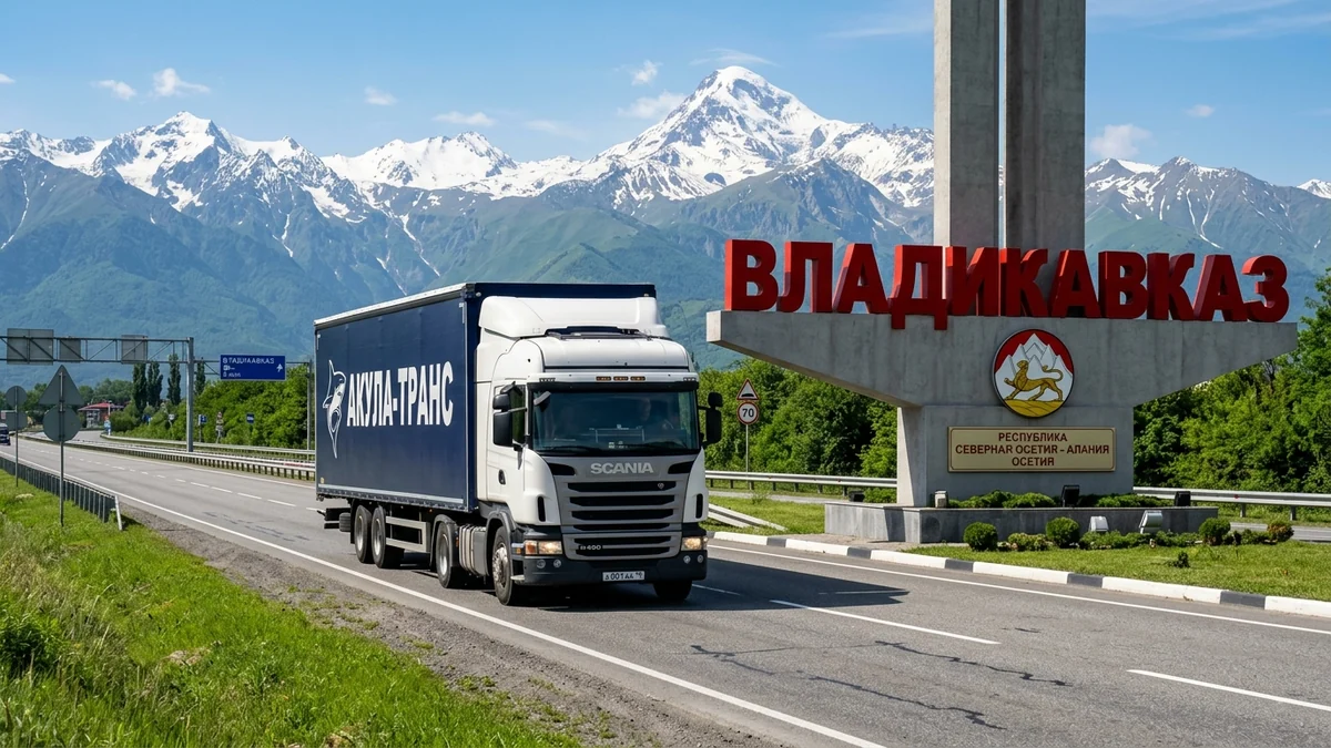Грузоперевозки Москва - Владикавказ автомобильным транспортом компании Акула-Транс